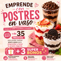 Emprende con Postres en Vaso+3 bonos: Gana +$800.000 al mes